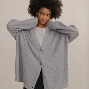 Jenni Kayne Gray Cashmere Cocoon Cardigan